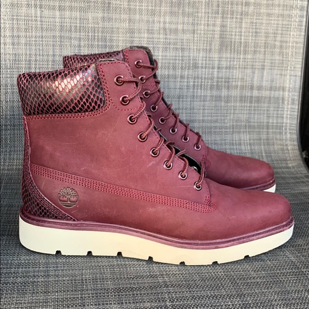 Timberland Women’s Kenniston 6” Burgundy Lace-Up Boots Size 7.5